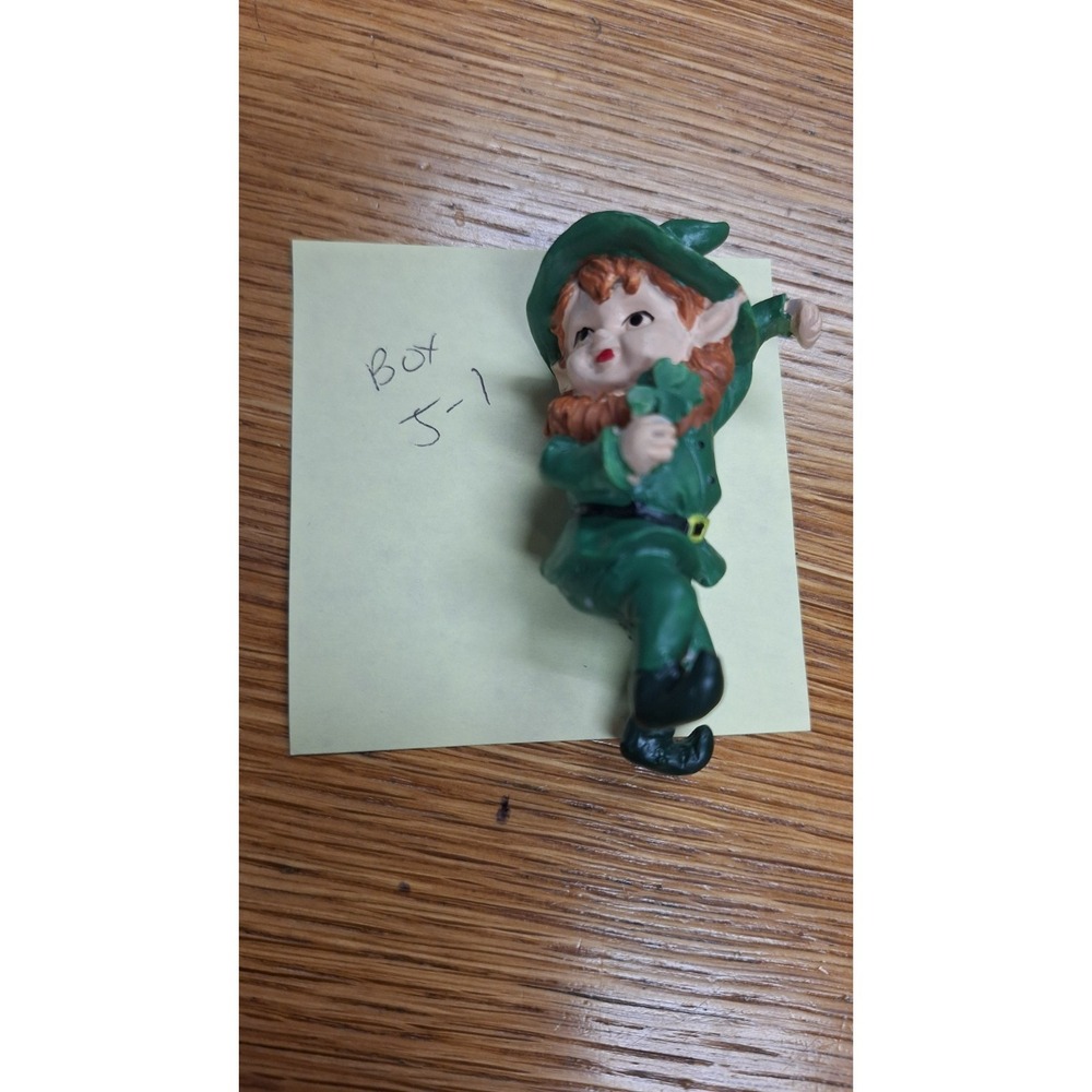 VINTAGE LEFTON LEPRECHAUN FIGURINE ST PATRICKS DAY ELF JAPAN - Picture 7 of 7